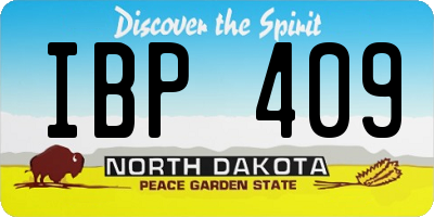 ND license plate IBP409