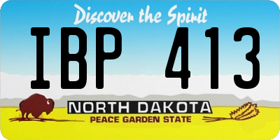 ND license plate IBP413
