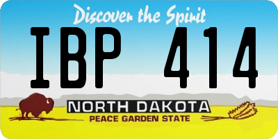 ND license plate IBP414