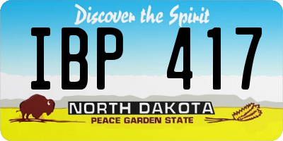 ND license plate IBP417