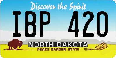 ND license plate IBP420