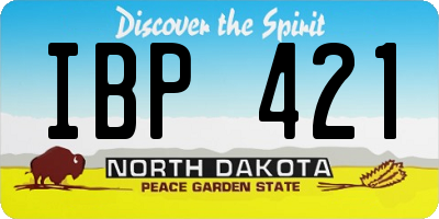 ND license plate IBP421