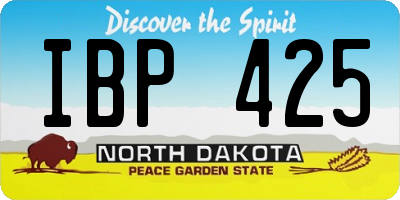 ND license plate IBP425