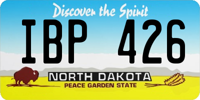 ND license plate IBP426