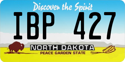 ND license plate IBP427