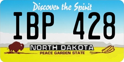 ND license plate IBP428