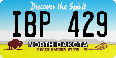 ND license plate IBP429