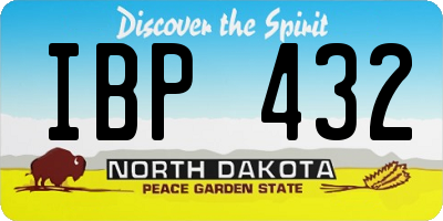 ND license plate IBP432