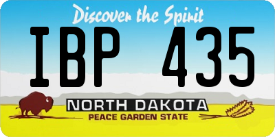 ND license plate IBP435