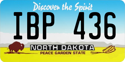 ND license plate IBP436