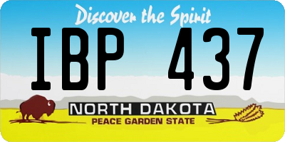ND license plate IBP437
