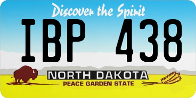 ND license plate IBP438