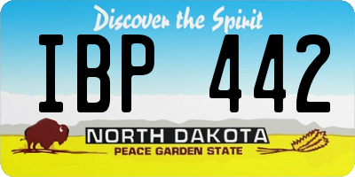 ND license plate IBP442