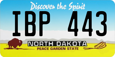 ND license plate IBP443