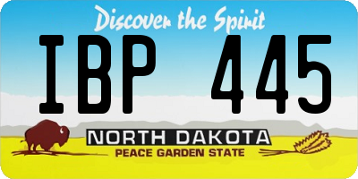 ND license plate IBP445