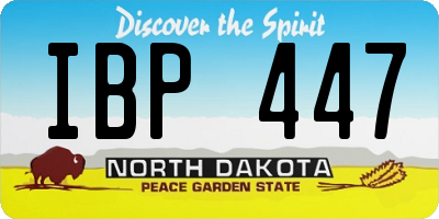 ND license plate IBP447
