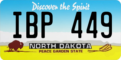 ND license plate IBP449