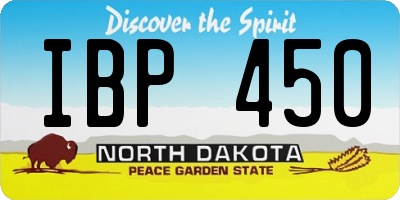 ND license plate IBP450