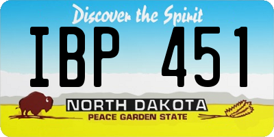 ND license plate IBP451