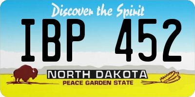 ND license plate IBP452