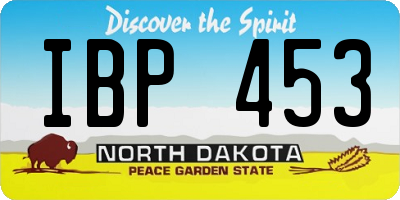ND license plate IBP453