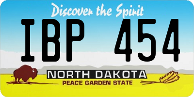 ND license plate IBP454