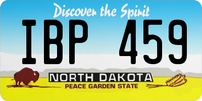 ND license plate IBP459