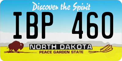 ND license plate IBP460