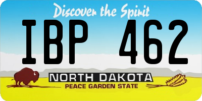 ND license plate IBP462