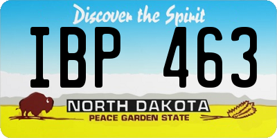 ND license plate IBP463