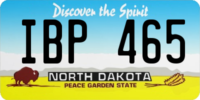 ND license plate IBP465