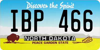 ND license plate IBP466