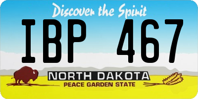 ND license plate IBP467