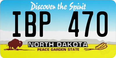 ND license plate IBP470