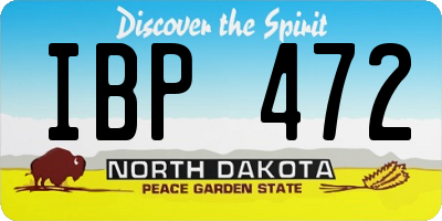 ND license plate IBP472
