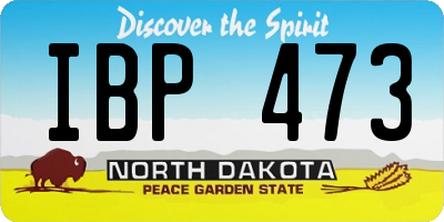 ND license plate IBP473