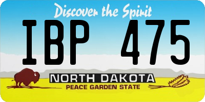 ND license plate IBP475