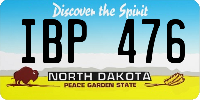 ND license plate IBP476