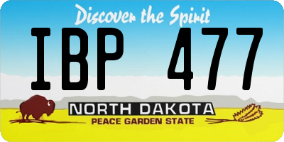 ND license plate IBP477