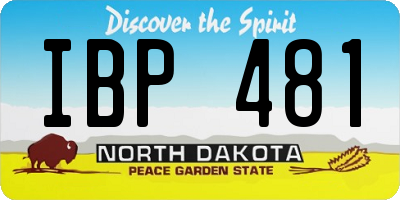 ND license plate IBP481