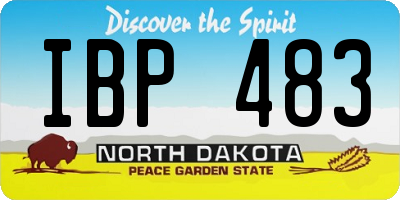 ND license plate IBP483