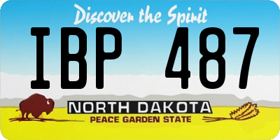 ND license plate IBP487