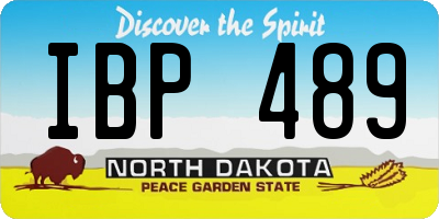 ND license plate IBP489