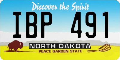 ND license plate IBP491
