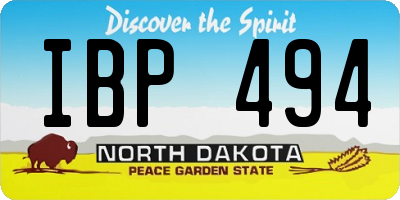ND license plate IBP494