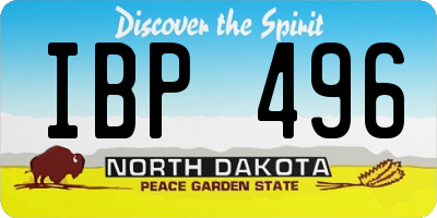 ND license plate IBP496