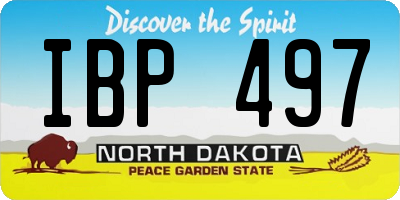 ND license plate IBP497