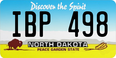 ND license plate IBP498