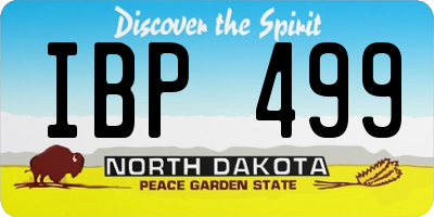 ND license plate IBP499