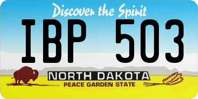 ND license plate IBP503